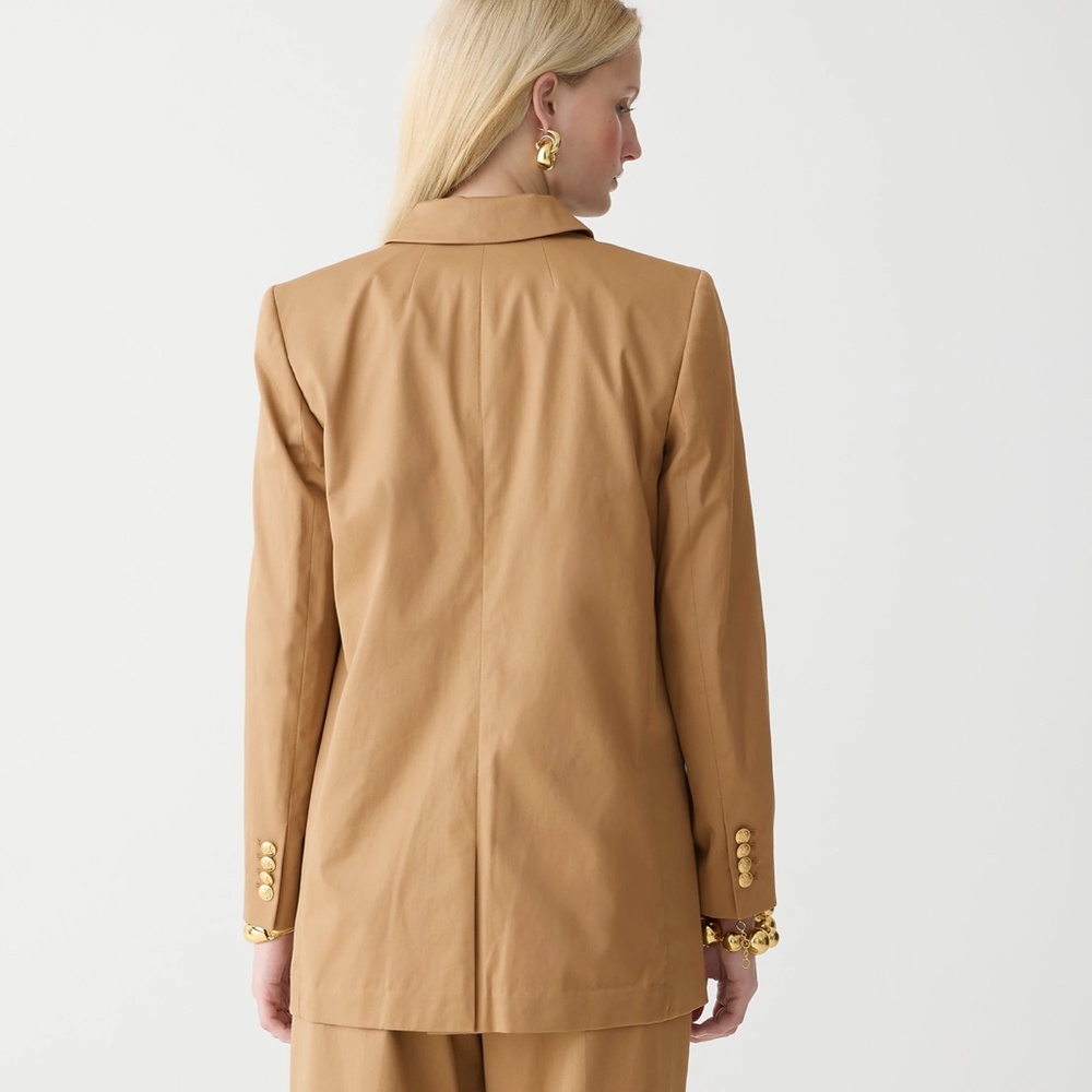New JCREW Size 0 Alfie Blazer in Chino - $198 Camel AY707 - Picture 3 of 6